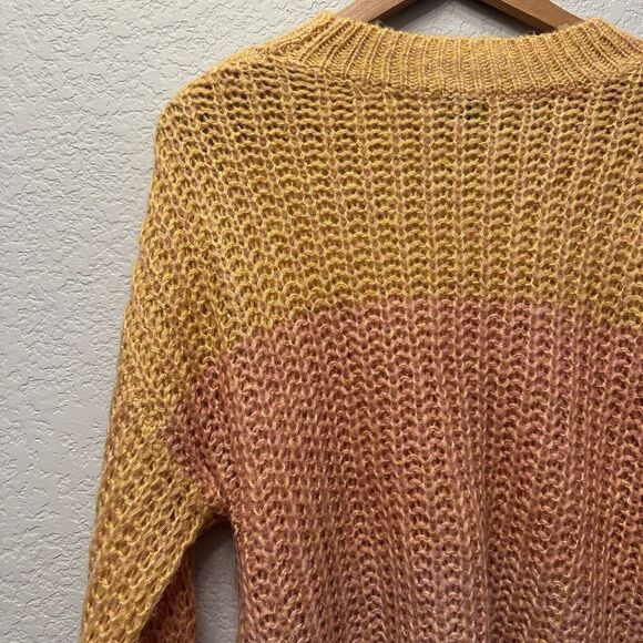 Wild Fable Womens Pullover Sweater Size Large‎ Multicolor Open Knit Long Sleeves - Picture 4 of 11